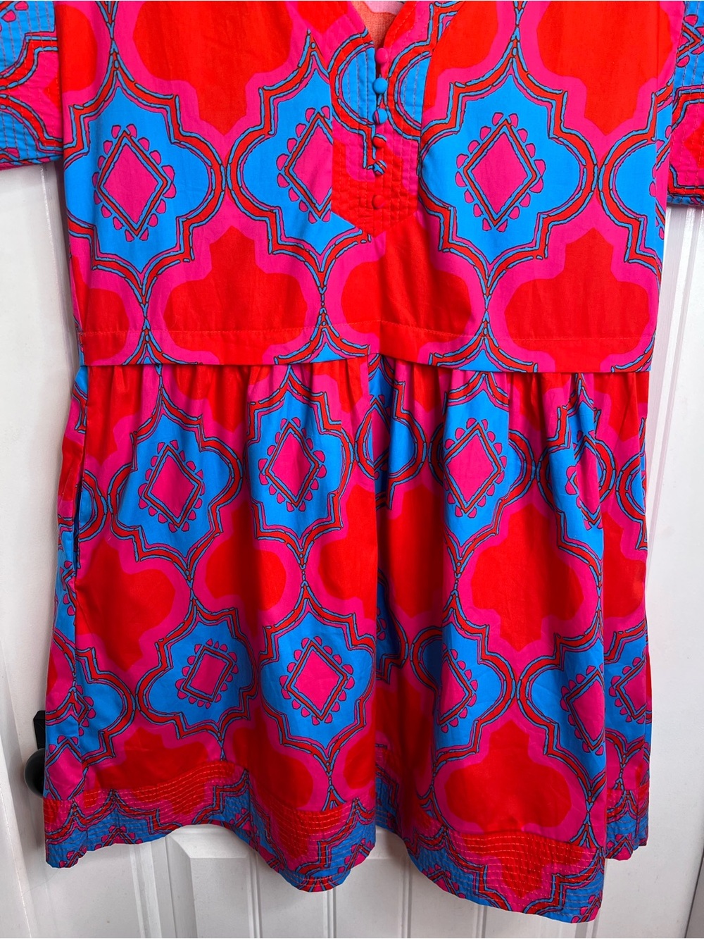 Sugarlips Devany Mix Media Jolene Short Sleeve Trapeze Mini Dress. Size Small. - Picture 7 of 14